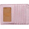 Hobo Euro Slide Leather Credit Card Case In Pink Metallic