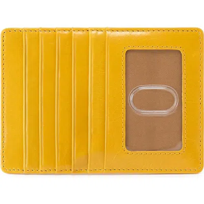 Hobo Euro Slide Leather Credit Card Case In Yellow