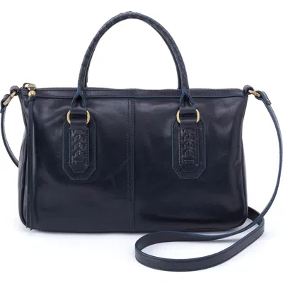 Hobo Expedition Leather Satchel In Blue