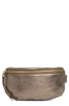 Hobo Fern Leather Belt Bag In Pewter