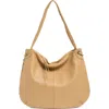 Hobo Fern Leather Shoulder Bag In Tan Cinnamon
