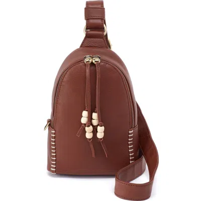 Hobo Fern Leather Sling Bag In Brown