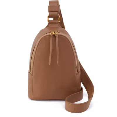Hobo Fern Leather Sling Bag In Brown
