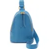 Hobo Fern Leather Sling Bag In Dusty Blue