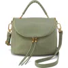 Hobo Fern Leather Top Handle Satchel In Watercress
