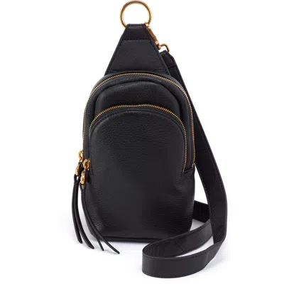Hobo Fern Small Leather Sling Bag In Black
