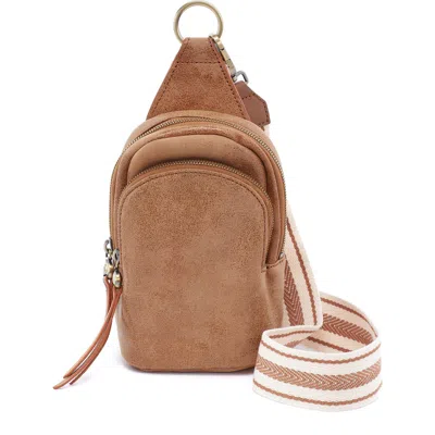 Hobo Fern Small Leather Sling Bag In Brown