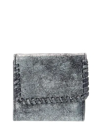 Hobo Foray Small Leather Wallet In Silver