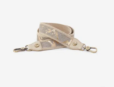Hobo Full-grain Leather Guitar Strap In Golden Herringbone In Multi