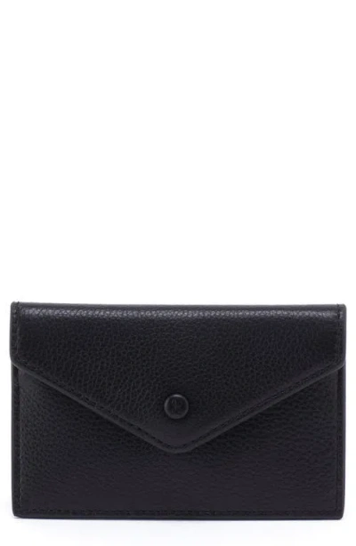 Hobo Goldie Leather Card Case In Black
