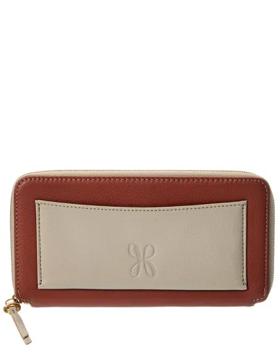Hobo Hard Large Leather Wallet In Multi