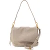 Hobo Harley Leather Shoulder Bag In Taupe