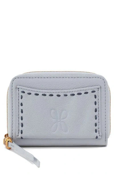 Hobo Hart Leather Card Case In Blue Pearl