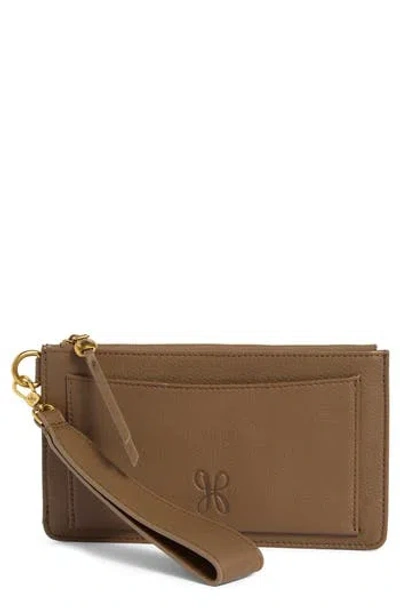 Hobo Hart Leather Wristlet In Brown