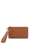 Hobo Hart Leather Wristlet In Warm Honey