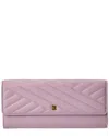 Hobo Jill Large Leather Trifold Wallet In Purple