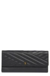 Hobo Jill Large Trifold Wallet In Black