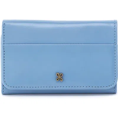 Hobo Jill Leather Trifold Wallet In Blue