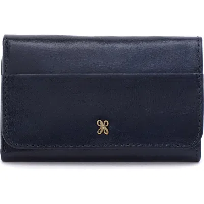 Hobo Jill Leather Trifold Wallet In Blue