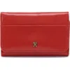 Hobo Jill Leather Trifold Wallet In Brick