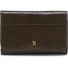 Hobo Jill Leather Trifold Wallet In Deep Moss