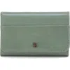 Hobo Jill Leather Trifold Wallet In Jade
