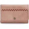 Hobo Jill Leather Trifold Wallet In Pink