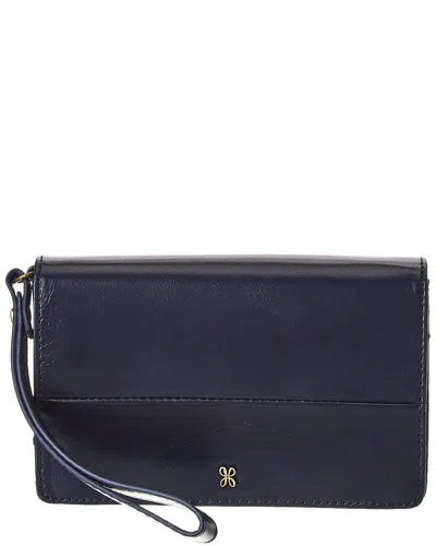 Hobo Jill Leather Wristlet In Blue