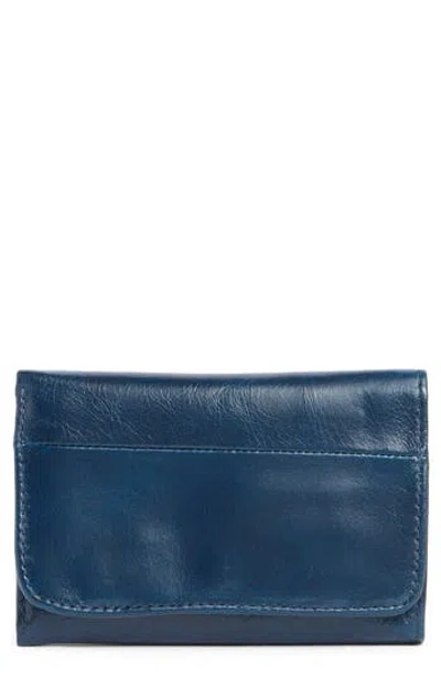 Hobo Jill Trifold Wallet In Blue