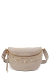Hobo Juno Leather Belt Bag In Taupe