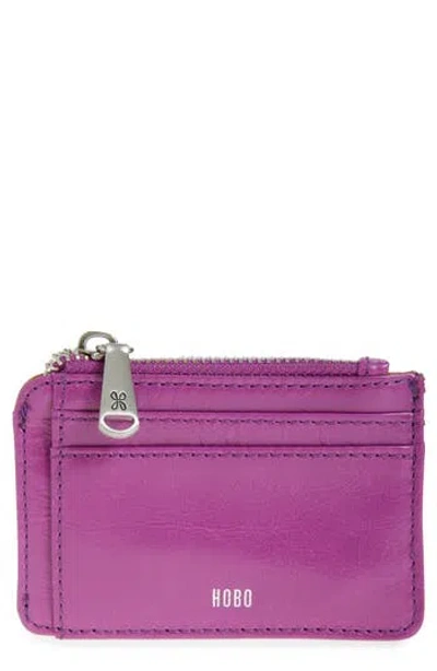 Hobo Kai Leather Cardholder In Violet