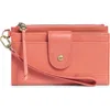 Hobo Kali Leather Phone Wristlet In Pink