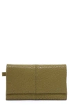 Hobo Keen Leather Continental Wallet In Green