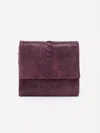 Hobo Keen Mini Trifold Wallet In Plum In Pink