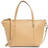 Hobo Kingston Mini Leather Satchel In Tan Cinnamon