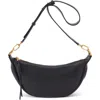 Hobo Knox Leather Crescent Crossbody Bag In Black