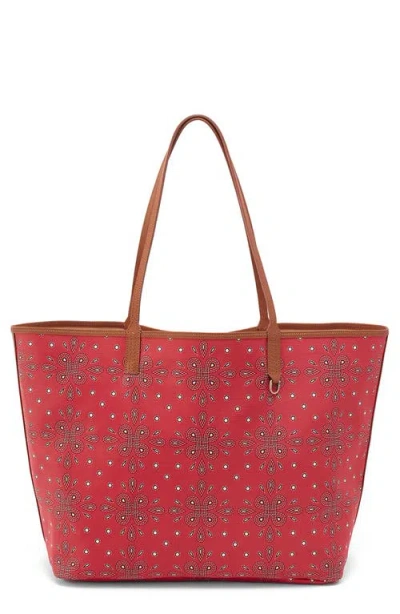 Hobo Large All That Coated Canvas Tote In Red Journey Bandana