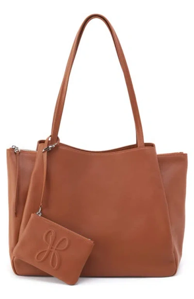 Hobo Large Essential Leather Tote In Lion Saffiano