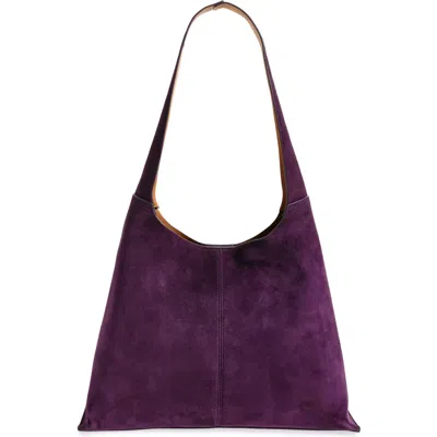 Hobo Large Joni Leather Shoulder Bag In Viola