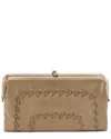 Hobo Lauren Leather Clutch Wallet In Green