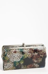 Hobo Lauren Leather Double Frame Clutch In Black Holiday