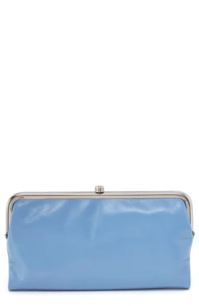 Hobo Lauren Leather Double Frame Clutch In Blue