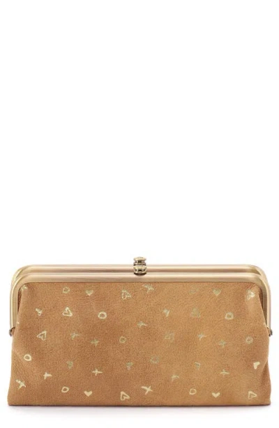 Hobo Lauren Leather Double Frame Clutch In Brown