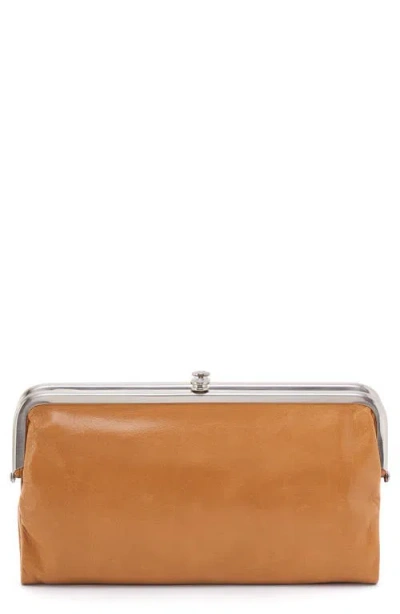 Hobo Lauren Leather Double Frame Clutch In Natural