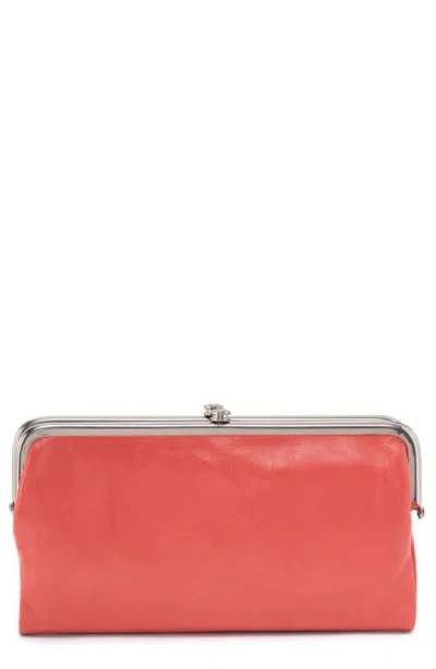 Hobo Lauren Leather Double Frame Clutch In Pink