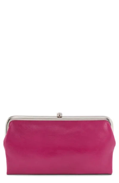 Hobo Lauren Leather Double Frame Clutch In Pink