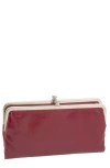 Hobo Lauren Leather Double Frame Clutch In Wine