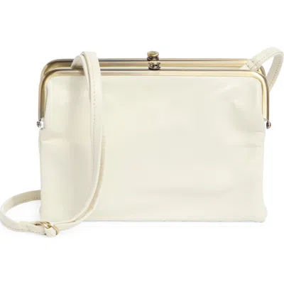 Hobo Lauren Leather Frame Crossbody Bag In Latte