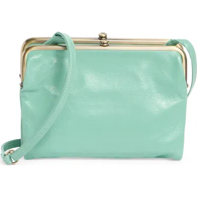 Hobo Lauren Leather Frame Crossbody Bag In Seaglass