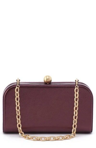 Hobo Lauren Leather Minaudière In Frosted Plum